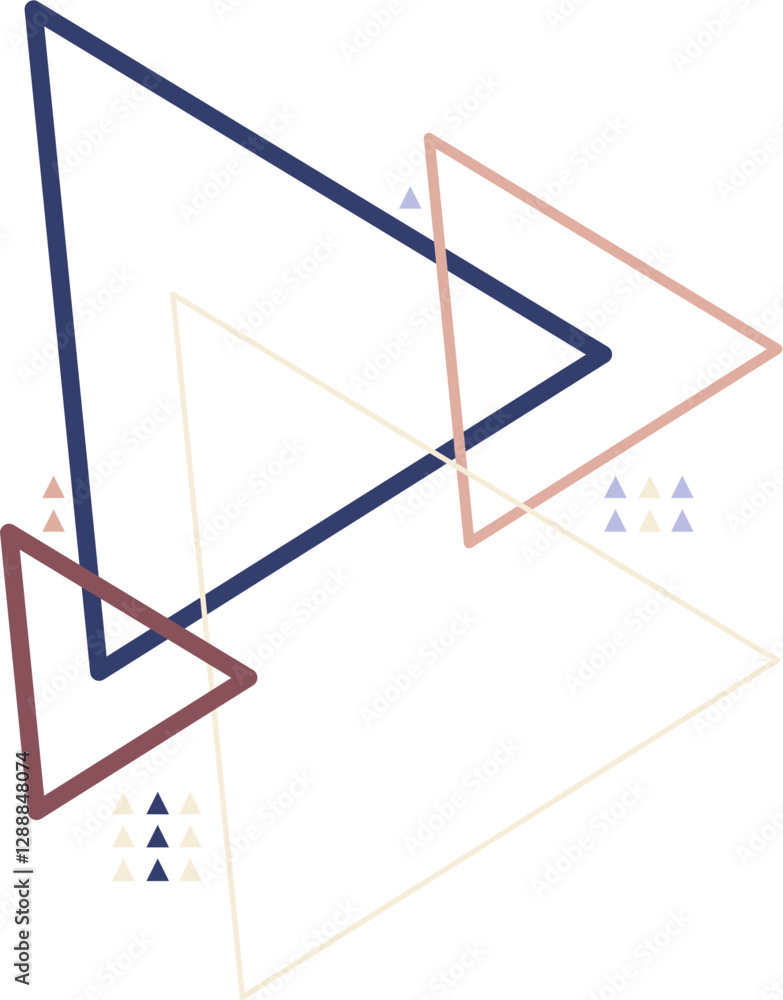 Fototapeta premium Abstract Geometric Shape Triangle in Blue and Purple