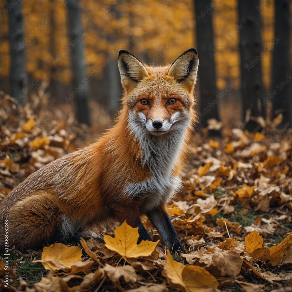 Fototapeta premium red fox vulpes
