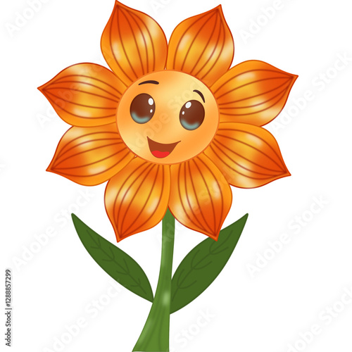 sunflower cartoon character