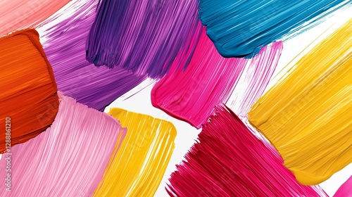 Colorful brush strokes creating an abstract artistic background.