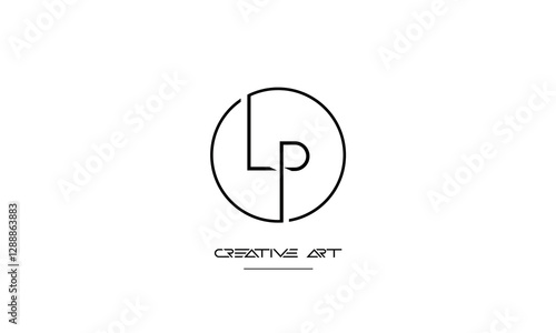 LP, PL, L, P abstract letters logo monogram