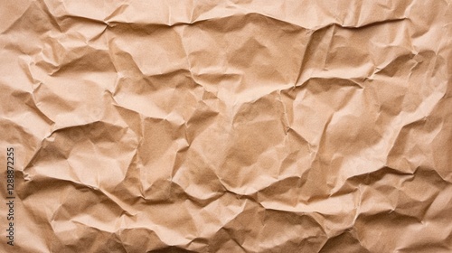 Wallpaper Mural Close up view of crumpled brown paper texture. The image shows a detailed view of the wrinkles and creases in the paper, showcasing its texture and Torontodigital.ca