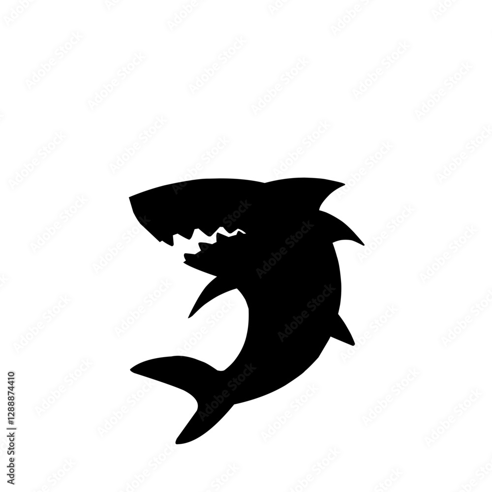 Naklejka premium Shark Silhouette 
