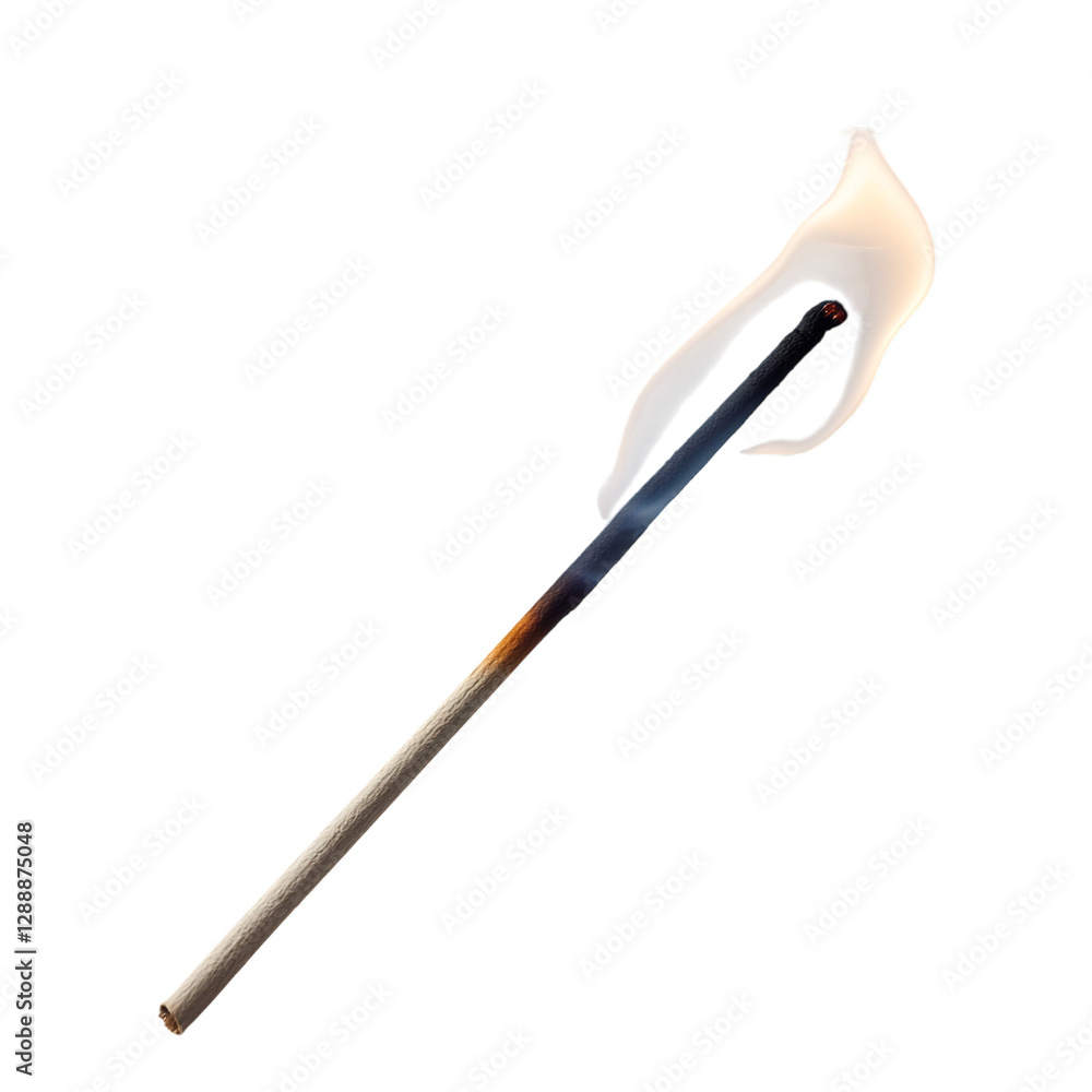 Slow Burning Incense Stick with Long Handle Isolated on Transparent Background Slow Burning Incense Stick with Long Handle Isolated on Transparent Background