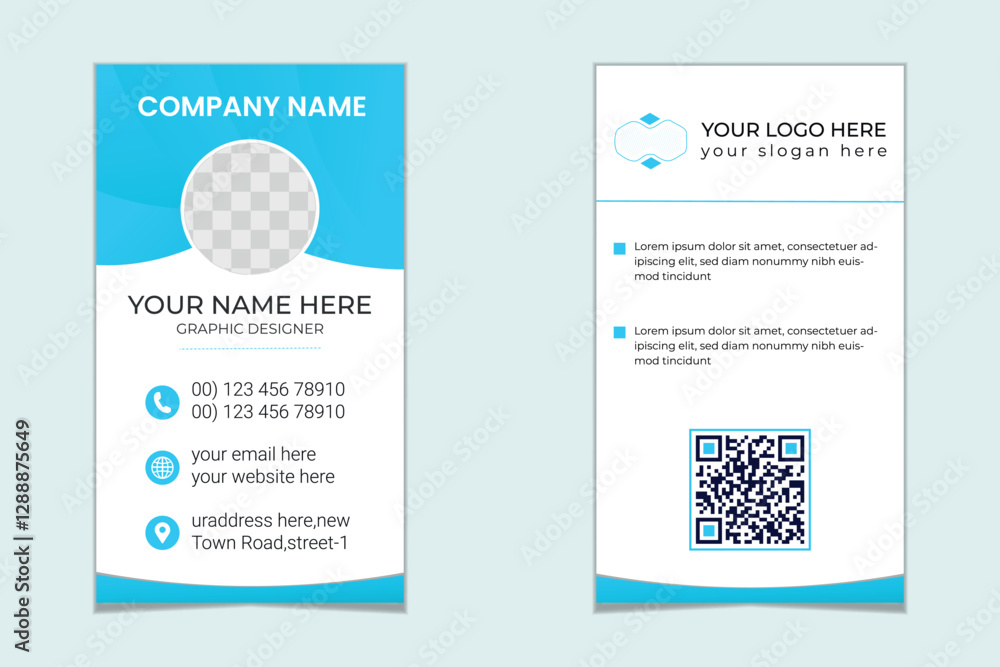 professional corporate id card template, clean id card design. professional corporate id card template, clean id card design.