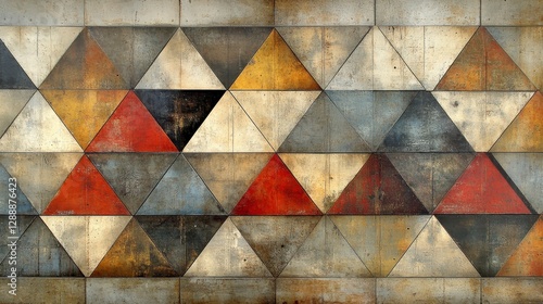 Wallpaper Mural Colorful abstract geometric triangles form an interesting decorative texture Torontodigital.ca