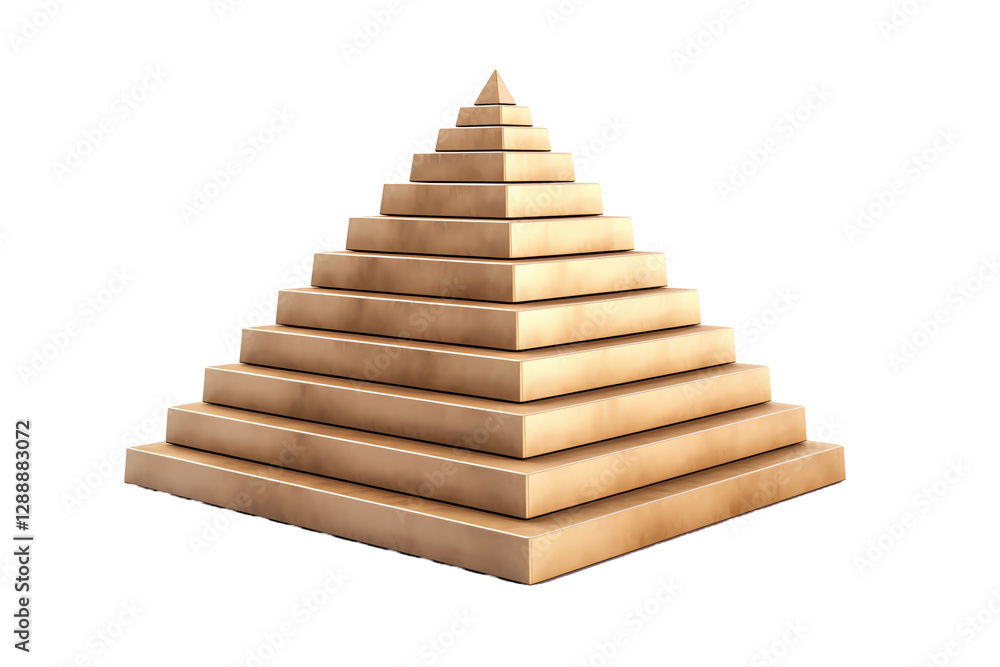 Isolated Brown Step Pyramid Isolated Brown Step Pyramid