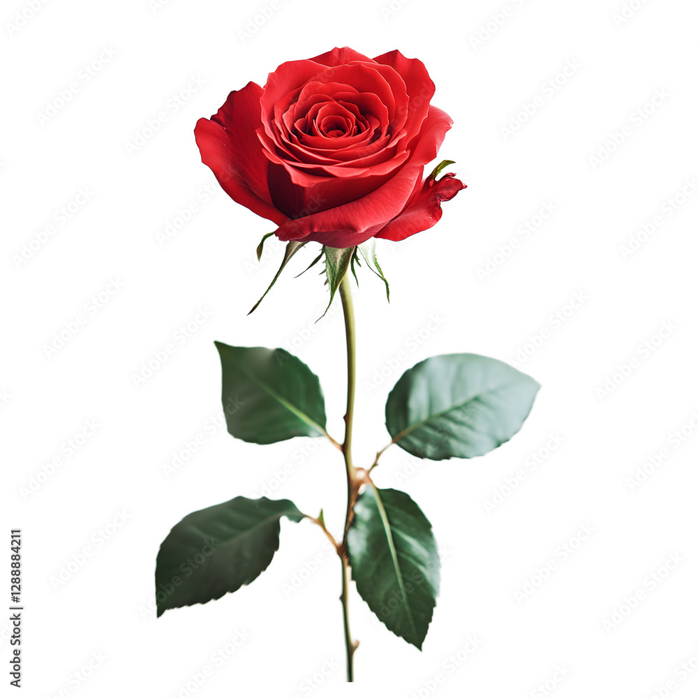 Exquisite red rose, isolated on transparent background. Exquisite red rose, isolated on transparent background.