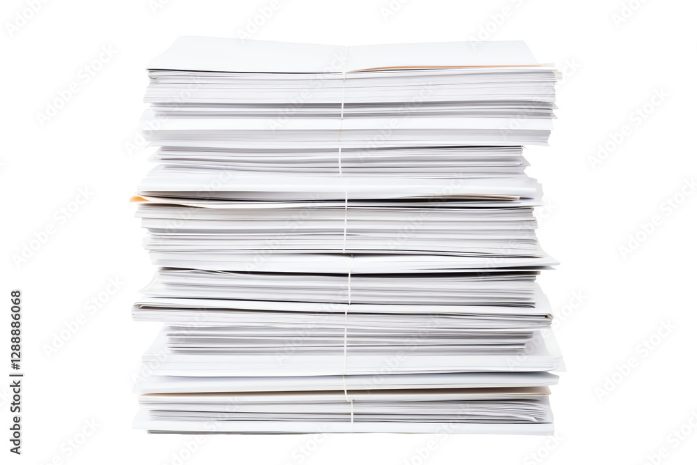 Isolated Stack of White Paper Isolated Stack of White Paper