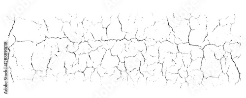 Vector overlay abstract texture. Crack ground for abstract on white background. Organic grunge one color surface.