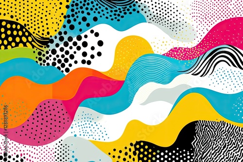Wallpaper Mural Abstract colorful waves design, vibrant background. Website, presentation use Torontodigital.ca