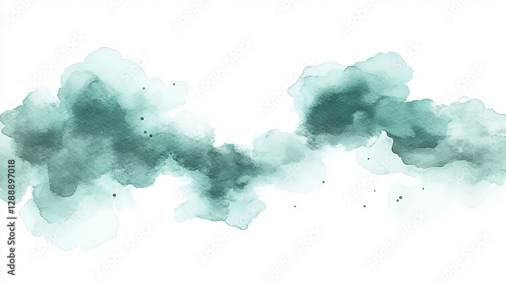Soft teal watercolor abstract background with gentle swirls and gradients, ideal for design projects Soft teal watercolor abstract background with gentle swirls and gradients, ideal for design projects