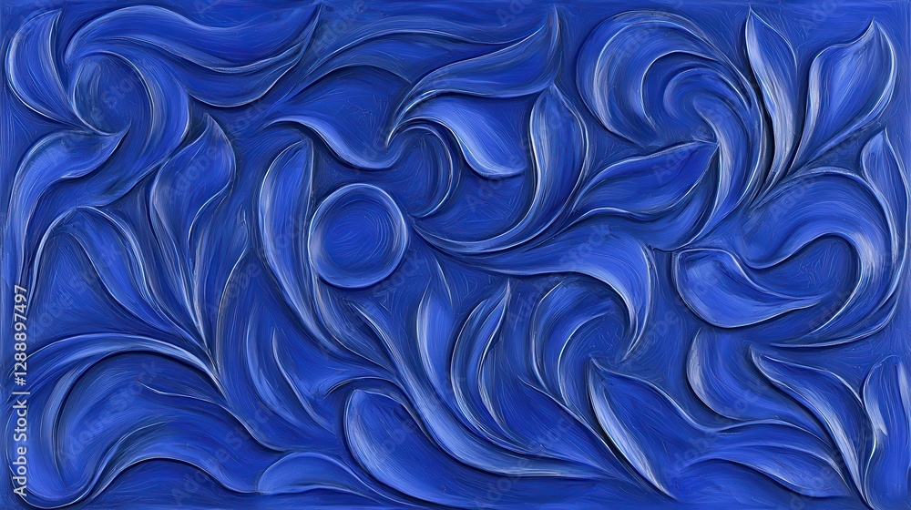 Abstract Blue Swirls and Curves in Fluid Art Style Design Abstract Blue Swirls and Curves in Fluid Art Style Design