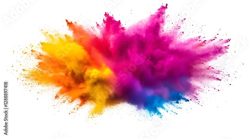 Wallpaper Mural Vibrant Explosion of Colorful Powder Creating an Abstract Artistic Background Torontodigital.ca