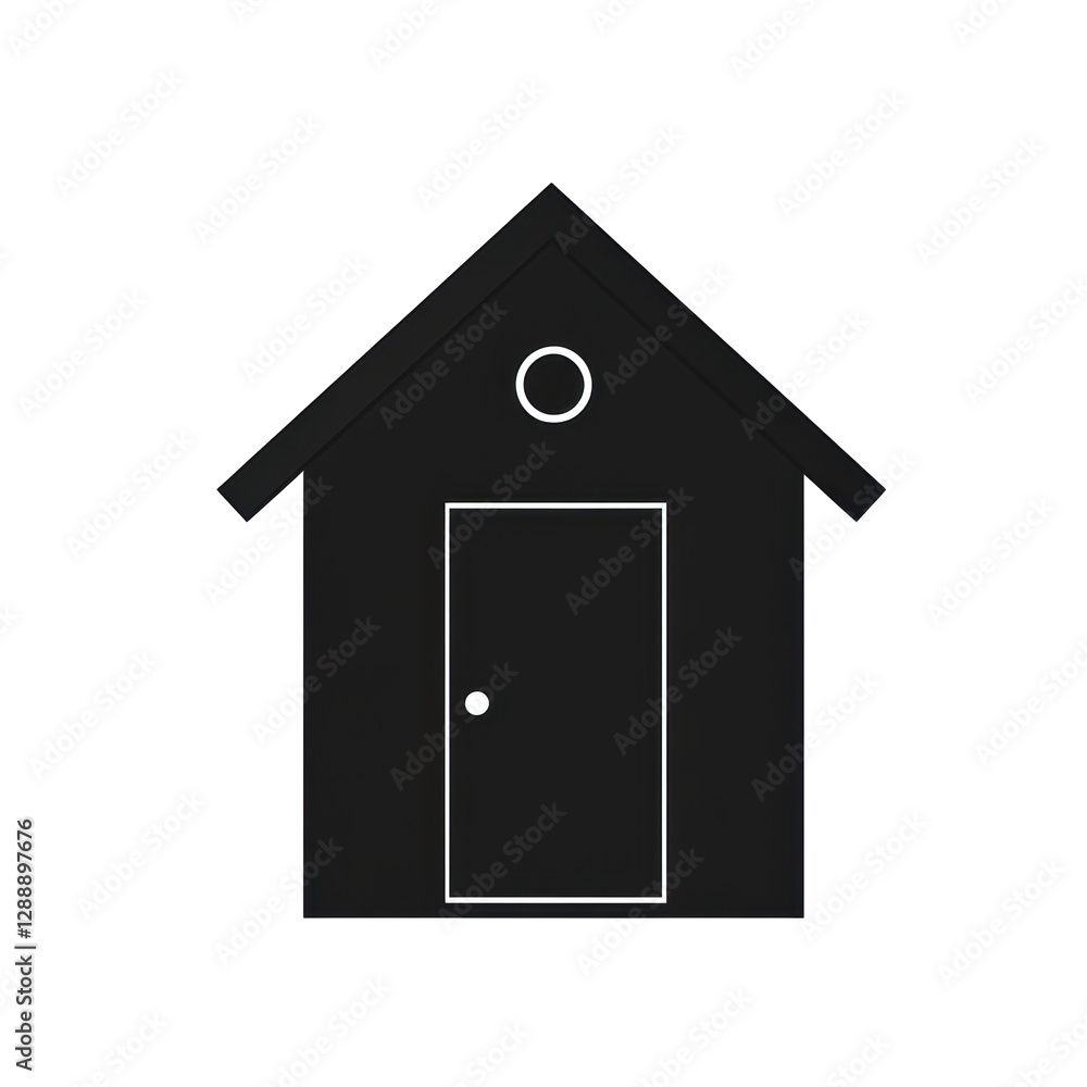 Isolated Simple Black House: A Clean and Minimalist Home Design Isolated Simple Black House: A Clean and Minimalist Home Design