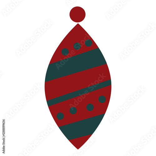 Festive Ornament: A vibrantly colored, stylized Christmas ornament, ready to adorn a tree, radiates the warmth of the holiday spirit, ready to infuse spaces with the excitement of the season.
