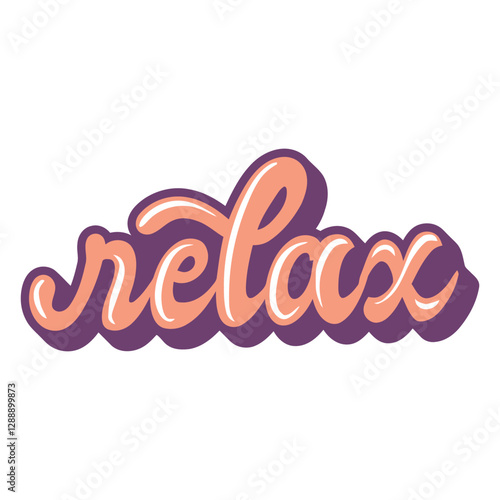 "Relax" Word Art: The word "relax" is presented in a vibrant and artistic way, creating a sense of tranquility and calm.