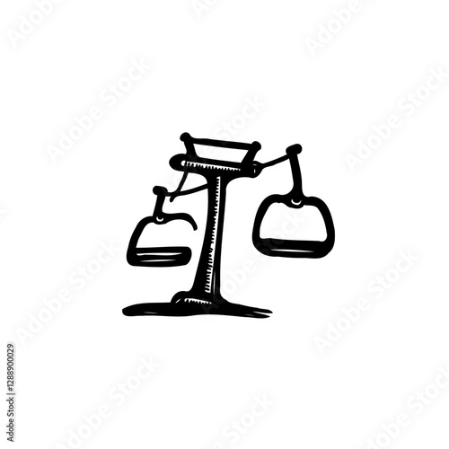 Sketchy Scales of Justice Symbolic Graphic