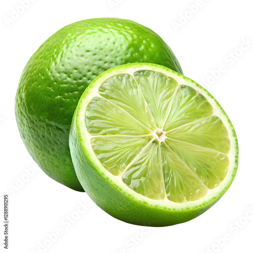 Fresh Limes: Juicy & Zesty Citrus isolated on transparent background
