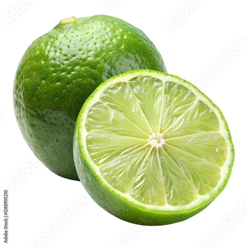 Fresh Limes: Juicy, Tart & Zesty Citrus Fruit isolated on transparent background