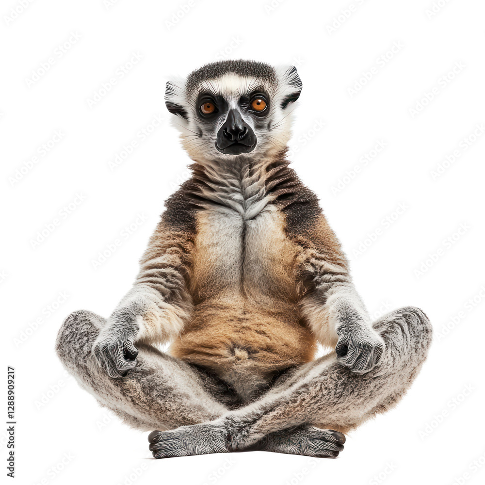 Fototapeta premium Lemur isolated on transparency background