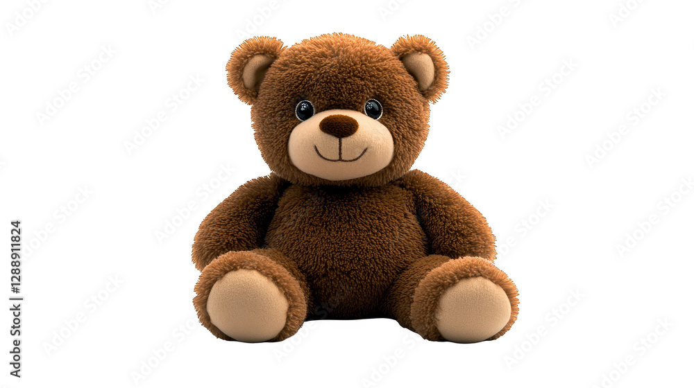 Adorable teddy bear on cozy plaid, perfect for comfort and childhood memories Adorable teddy bear on cozy plaid, perfect for comfort and childhood memories