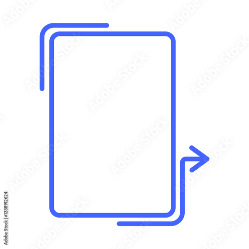Arrow Box Vertical Path Icon