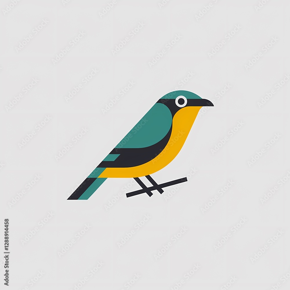 Fototapeta premium Minimalist Myna Bird Logo Design
