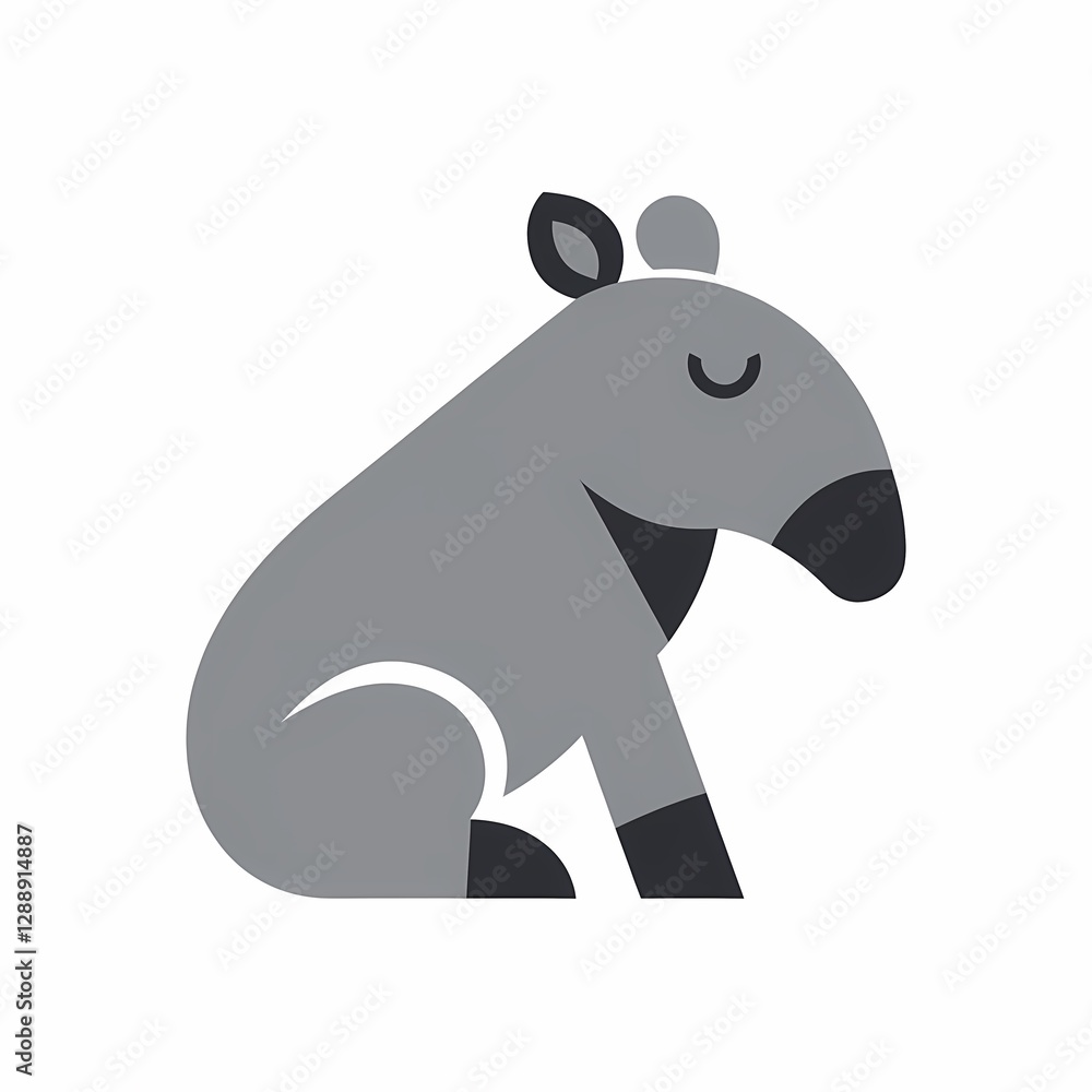 Obraz premium Tranquil Tapir Logo Design