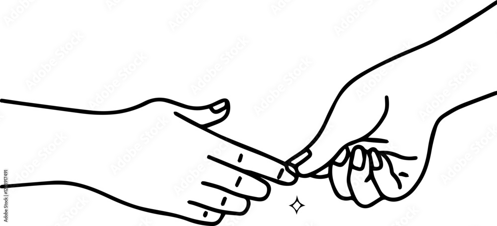 Emotional Value concept Two hands reaching towards each other with a spark between them. Emotional Value concept Two hands reaching towards each other with a spark between them.