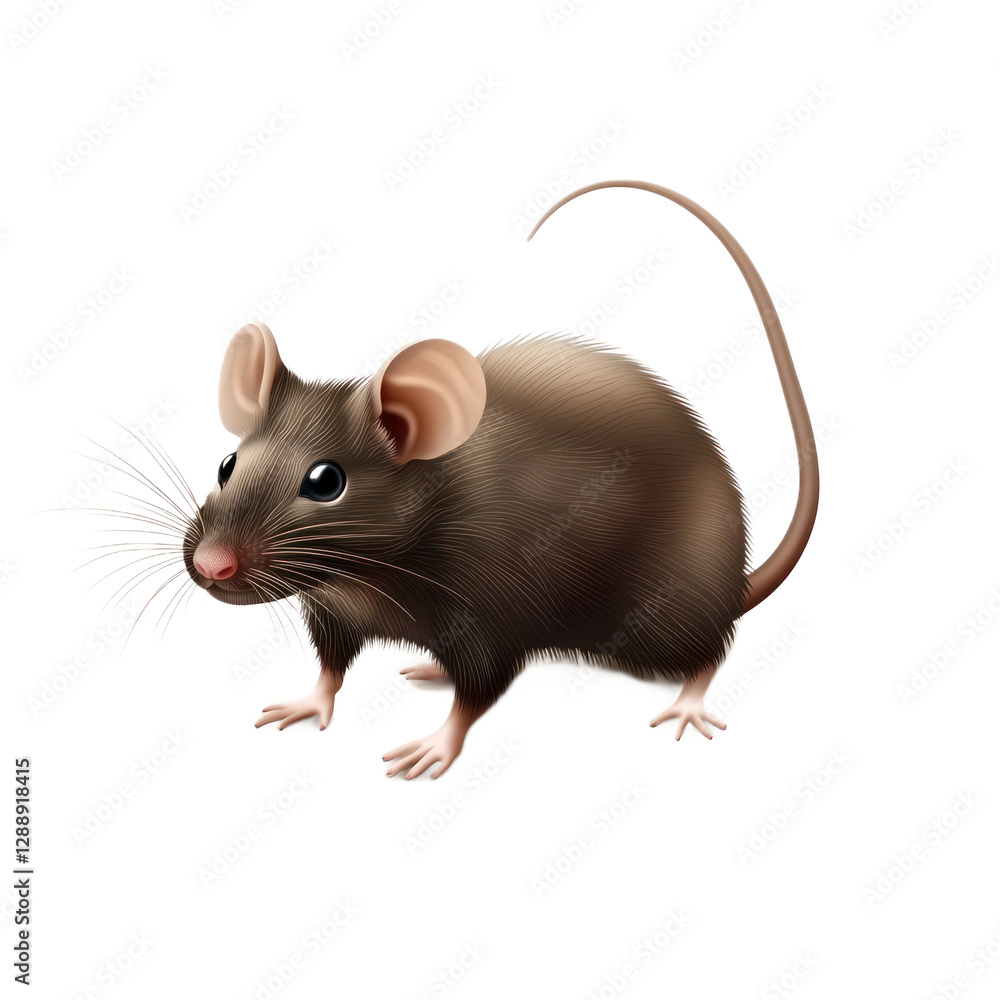 3D vector icon of Rat isolated on transparency background 3D vector icon of Rat isolated on transparency background