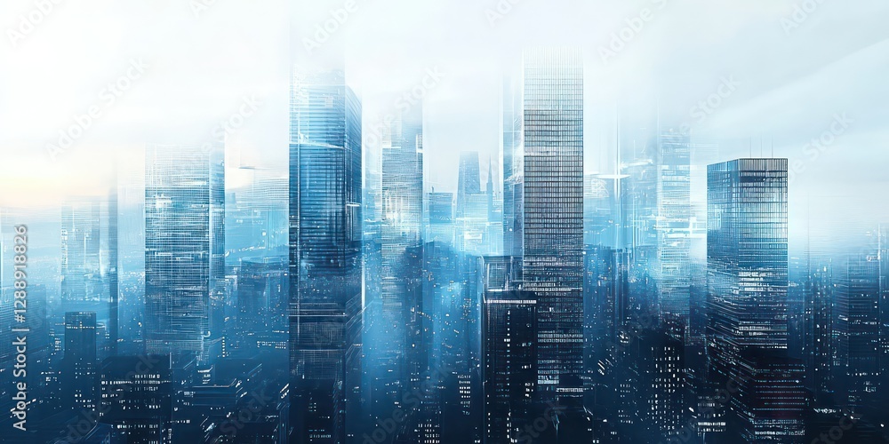 Futuristic modern minimalist cityscape concept Futuristic modern minimalist cityscape concept