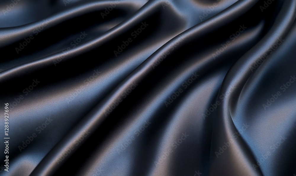 Dark gray silk fabric with elegant waves and folds. (1) Dark gray silk fabric with elegant waves and folds. (1)