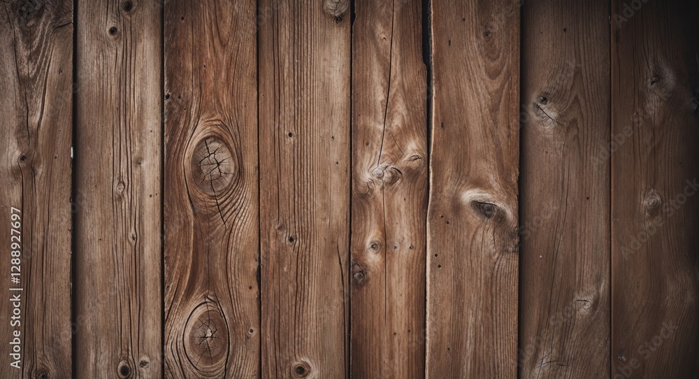 Naklejka premium Rustic brown wood planks background texture.
