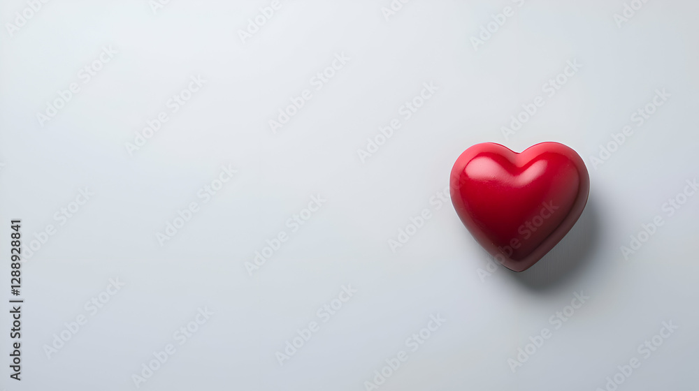 Red Heart on White Background Red Heart on White Background