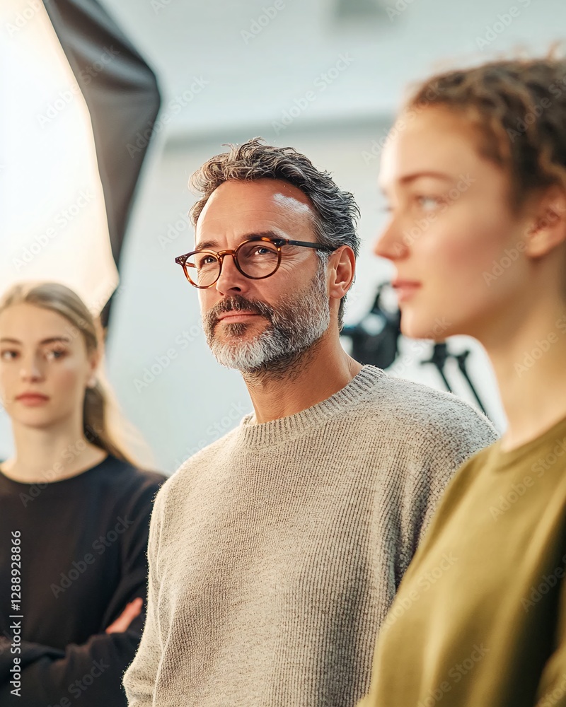 Diverse Group in a Bright Studio Engaged in Creative Collaboration and Inspiration Diverse Group in a Bright Studio Engaged in Creative Collaboration and Inspiration