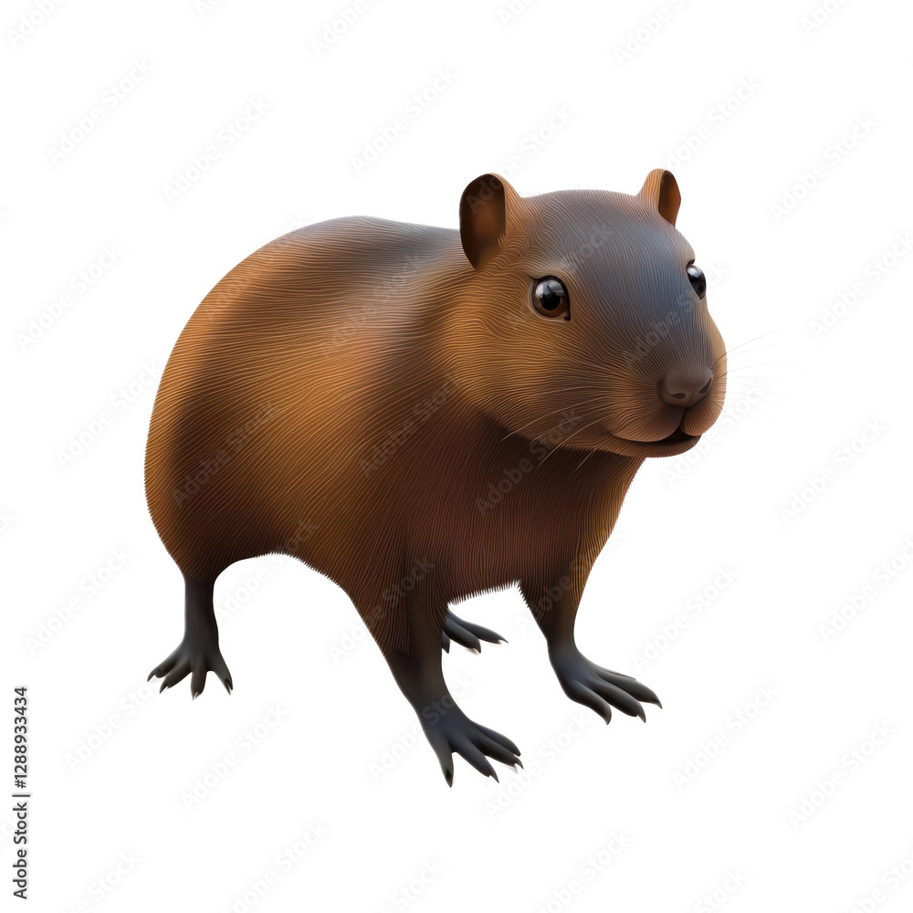 3D vector icon of Agouti isolated on transparency background 3D vector icon of Agouti isolated on transparency background