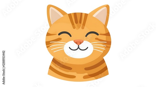 A cat face emoji on a soft gray background, minimal flat design, isolated