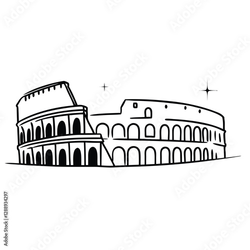 colosseum rome italy silhuoette 