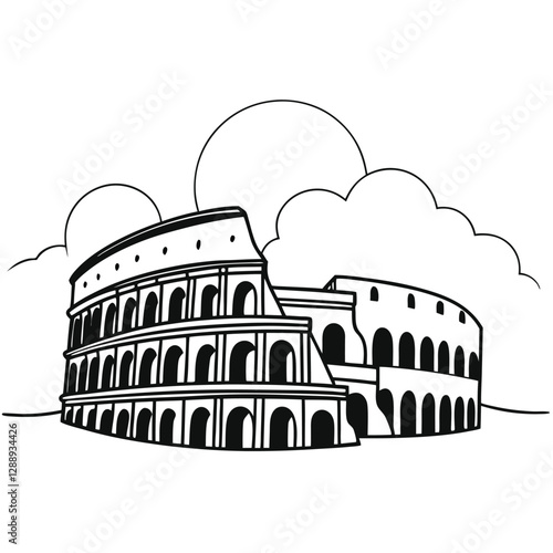 colosseum rome italy silhuoette 