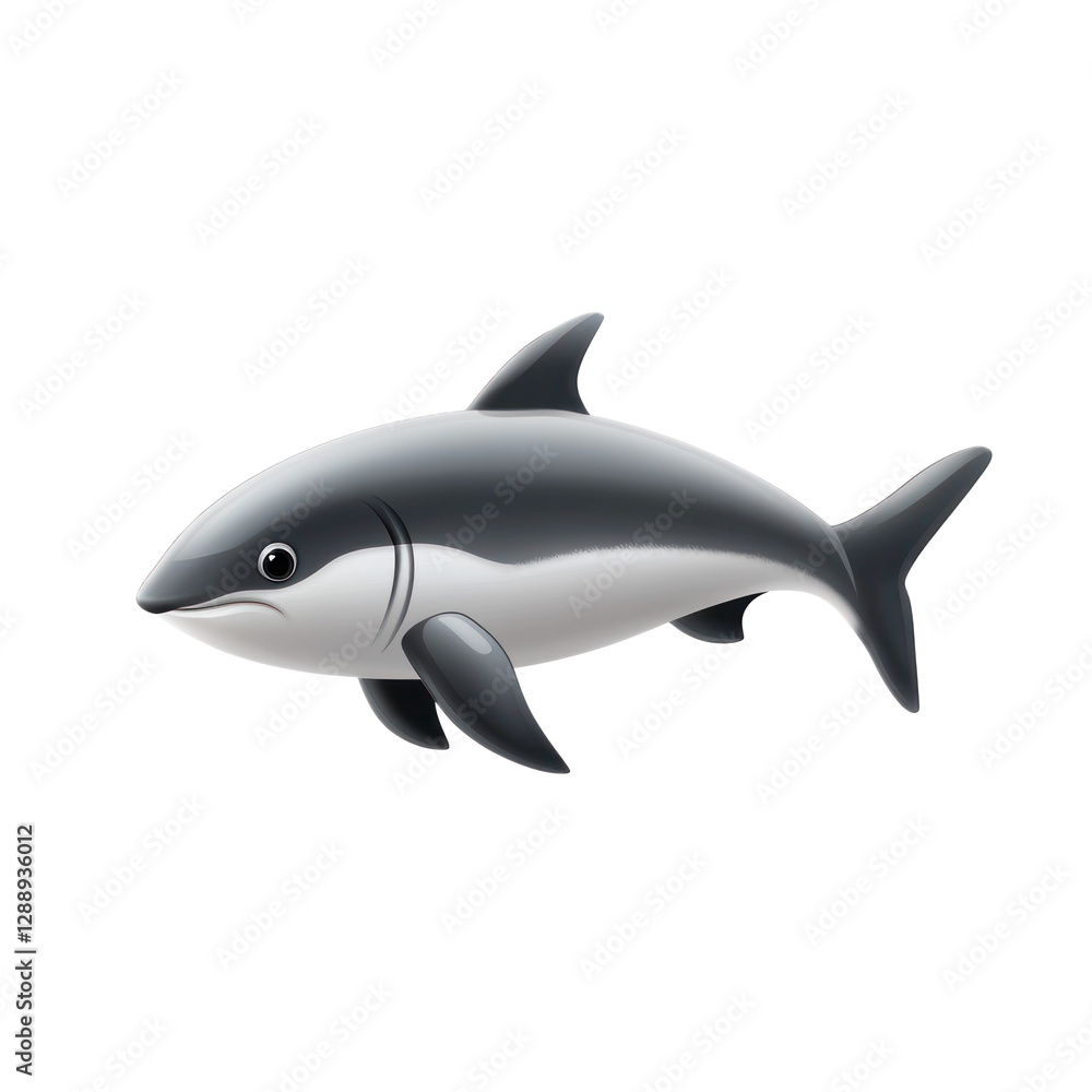 Obraz premium 3D vector icon of Vaquita isolated on transparency background