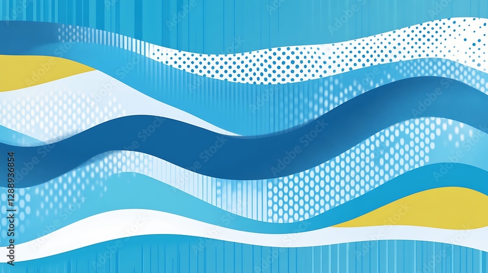 Fototapeta premium Abstract blue wave background design