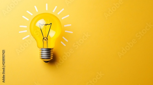 A light bulb emoji on a pale yellow background, minimal flat design, isolated