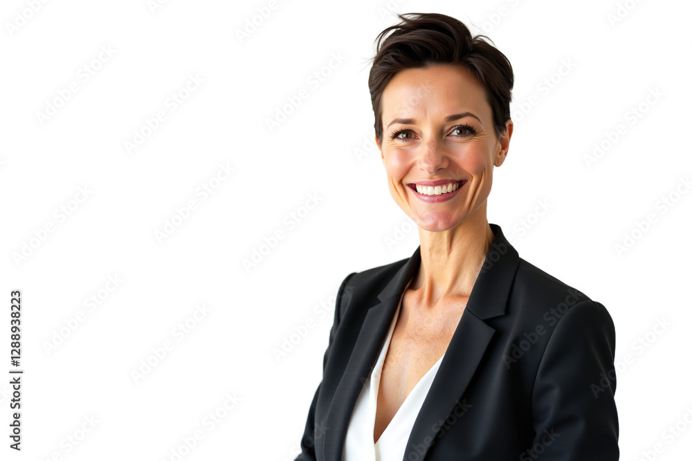 Businesswoman portrait, executive manager smiling isolated on transparent background. Professional headshot for corporate website, profile picture or marketing material. Mature woman in blazer. Businesswoman portrait, executive manager smiling isolated on transparent background. Professional headshot for corporate website, profile picture or marketing material. Mature woman in blazer.