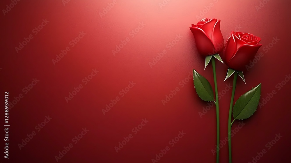 A rose emoji on a deep red background, minimal flat design, isolated A rose emoji on a deep red background, minimal flat design, isolated