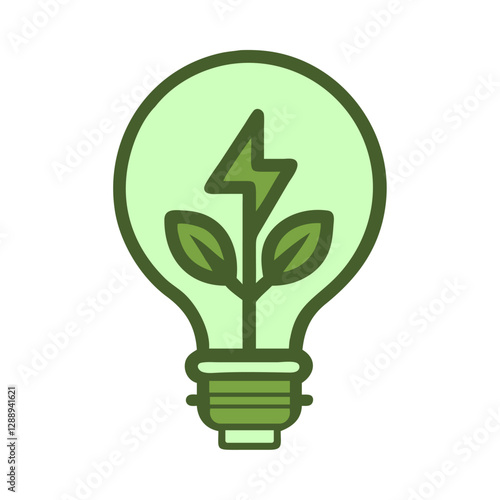 Renewable resources light bulb icon