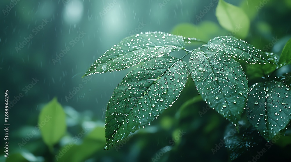 Nature close up of dewdrops on leaves high resolution picture Nature close up of dewdrops on leaves high resolution picture