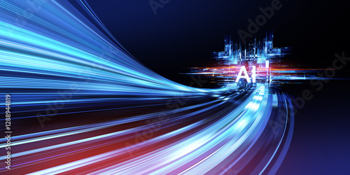 Empty digital podium with neon ligts. Glowing circuit scene. Product place. Stage panel. Exhibition rectangle stand. 3d sci-fi design. Exposition hologram platform. RGB  display. Big data science.