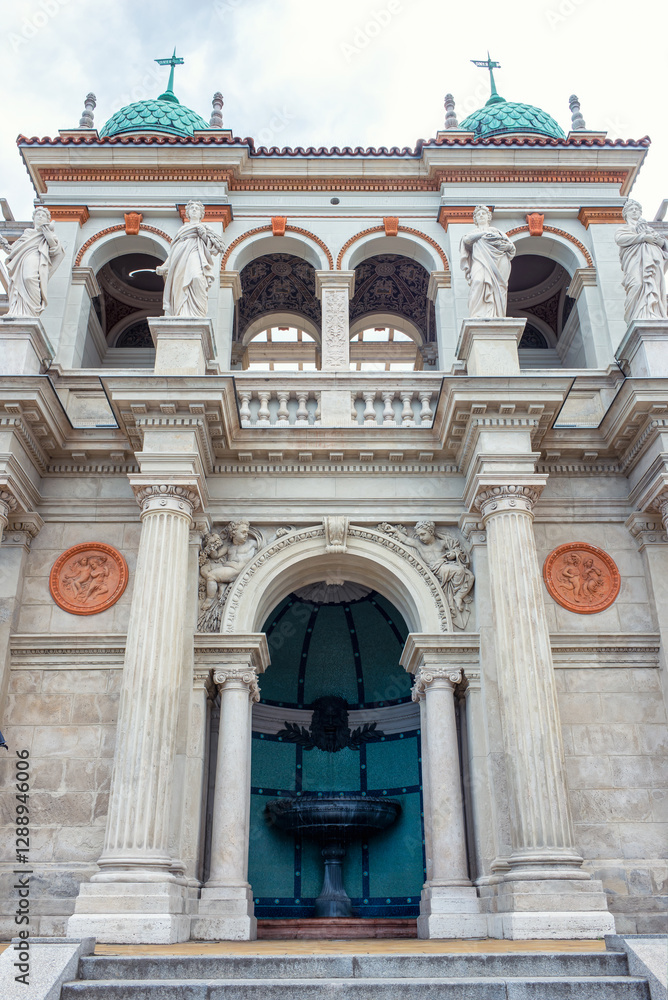 Exterior view of the Castle Garden Bazaar (Várkert Bazár) in Budapest, Hungary, Europe. Exterior view of the Castle Garden Bazaar (Várkert Bazár) in Budapest, Hungary, Europe.