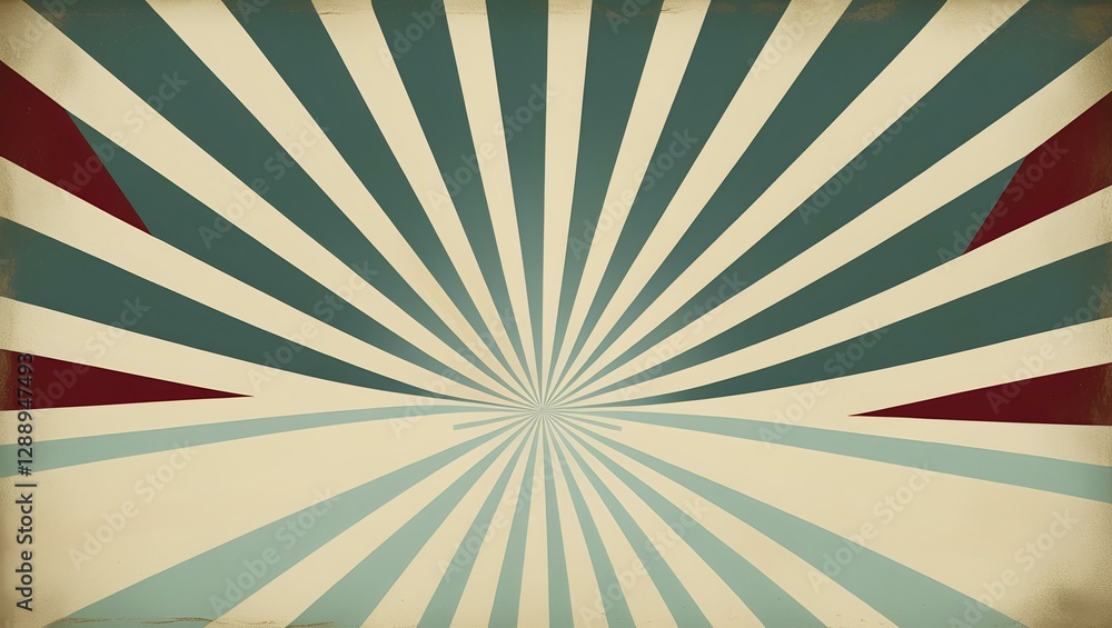 Fototapeta premium Retro Radiant Burst: Timeless Sunbeam Symphony